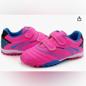 Firelli Kids Athletic Turf Soccer Cleats Boys Girls Soccer Shoes Pink Sz 1 New